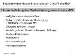 Folien - Fakultät für Chemieingenieurwesen und Verfahrenstechnik
