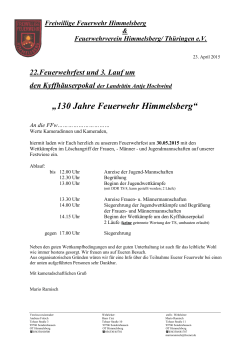 Einladung zum Himmelsberger Feuerwehrfest