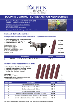 DOLPHIN DIAMOND- SONDERAKTION KERNBOHREN