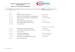 Programm Seminar 1, 19. - Österreichische Akademie der Ärzte