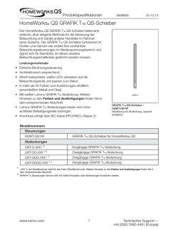 HomeWorks QS GRAFIK T QS Slider Spec 369860b