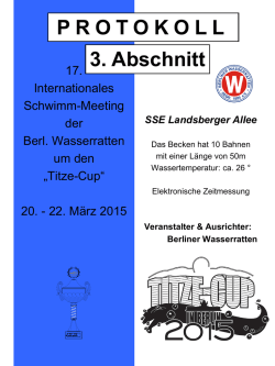 Protokoll - Titze-Cup