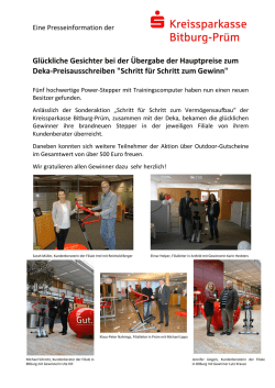 Gl&uuml;ckliche Gesichter bei der &Uuml;bergabe der Hauptpreise zum Deka