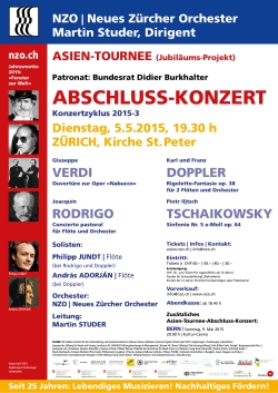 Flyer Konzert ZÜRICH 5.5