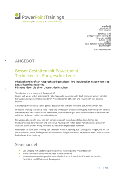 Angebot Zwei-Tages-Training Powerpoint - Powerpoint
