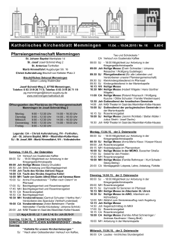 Kirchenblatt 2015 Nr. 16 - Memmingen