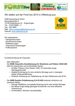 KWB Deutschland GmbH Kraft und Wärme aus Biomasse
