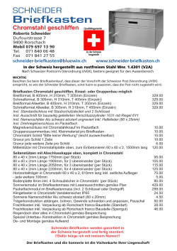 Preisliste als PDF - Schneider Briefkasten