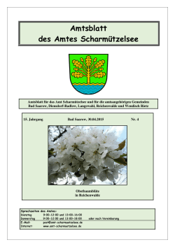 Amtsblatt 04.2015 - Amt Scharmützelsee