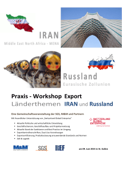 Praxis - Workshop Export Länderthemen IRAN und Russland