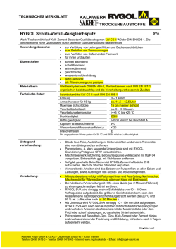 Technisches Merkblatt
