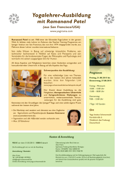 Yogalehrer-Ausbildung - Yoga Institut Schwarzwald