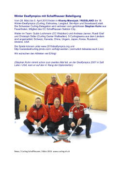 weitere Informationen  - Schaffhauser Curling