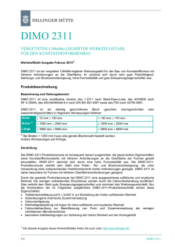 Dimo 2311 - Vorverg&uuml;teter CrMnMo-legierter Werkzeugstahl f&uuml;r den