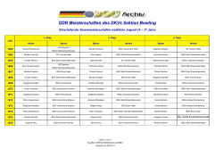 DDR Meisterschaften des DKVs Sektion Bowling