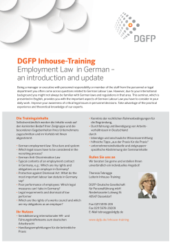 Employment Law in Germany - Deutsche Gesellschaft für