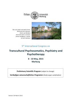 Transcultural Psychosomatics, Psychiatry and Psychotherapy