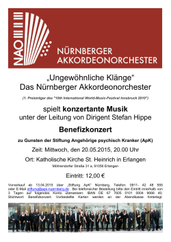 „Ungewöhnliche Klänge“ Das Nürnberger Akkordeonorchester