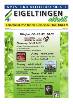 EIGELTINGEN AMTS- UND MITTEILUNGSBLATT Kommunal