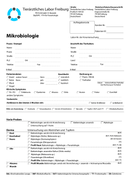 Mikrobiologie - Tierärztliches Labor Freiburg