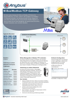 M-Bus/Modbus-TCP-Gateway - HMS Industrial Networks GmbH