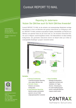 ContraX REPORT TO MAIL - ContraX Software Solutions
