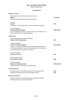 dr. patrick richters - Fakult&auml;t f&uuml;r Rechtswissenschaft &raquo; Universit&auml;t
