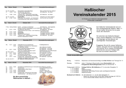 Vereinskalender 2015- - Kerbegesellschaft Haßloch 1988 e. V.