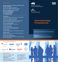 Informationstag Prostatakrebs - Comprehensive Cancer Center