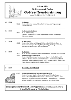 Gottesdienstordnung