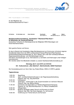Programm - DWA, Landesverband Hessen/Rheinland