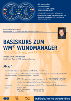 BASISKURS ZUM WM® WUndMAnAgeR