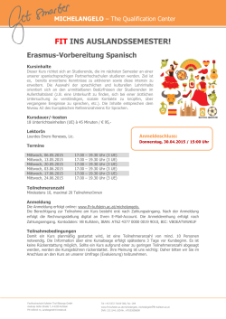 Erasmus-Vorbereitung Spanisch