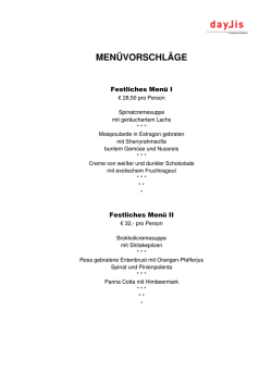 Festliche Men&uuml;s und Buffets