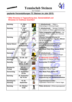 TC Veranstaltungen 2015