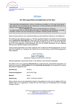 EATplus - Labor M&uuml;nchen Zentrum