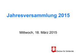 Jahresversammlung 2015