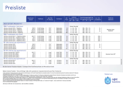 Preisliste - UPC Business