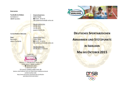 Flyer Deutsches Sportabzeichen