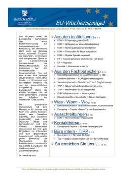 EU-Wochenspiegel Nr.18 vom 07.05.2015 - europa.sachsen