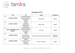 Jahresplan 2015