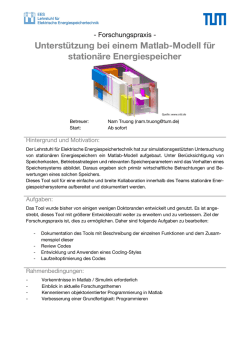 Unterstützung bei einem Matlab-Modell für stationäre