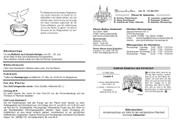 Pfarrnachrichten vom 16.05. - 25.05.2015 - sankt