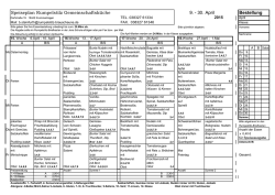 Speiseplan Rumpelstilz Gemeinschaftsk&uuml;che 9.
