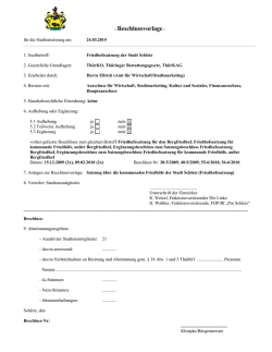 Beschlussvorlage