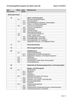 Verwaltungsgliederungsplan der Stadt Lindau (B) Stand: 01.05.2015