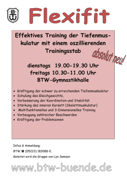 Effektives Training der Tiefenmus- kulatur mit einem oszillierenden