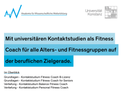 Sport Science Academy Kontaktstudien Überblick