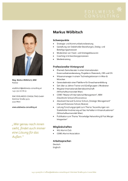 Markus Wölbitsch - edelweiss consulting