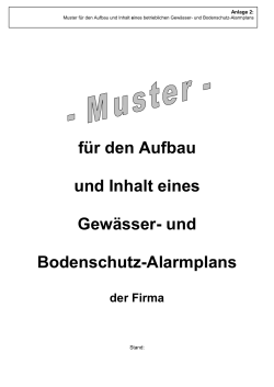Anlage 2 Muster Betrieblicher Alarmplan